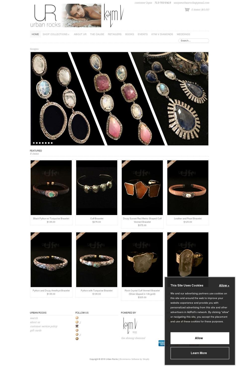 uniqueurbanrocks.com — Shopify storefront screenshot