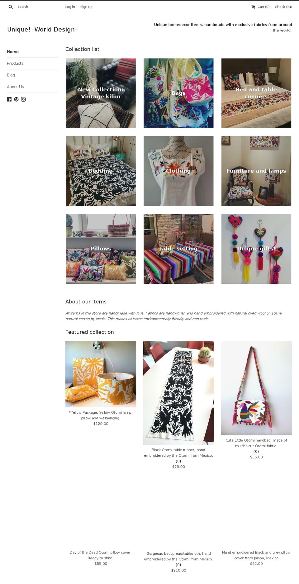 uniqueworlddesign.com shopify website screenshot
