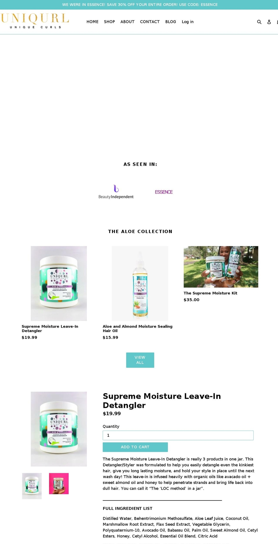 uniqurl.com — Shopify storefront screenshot