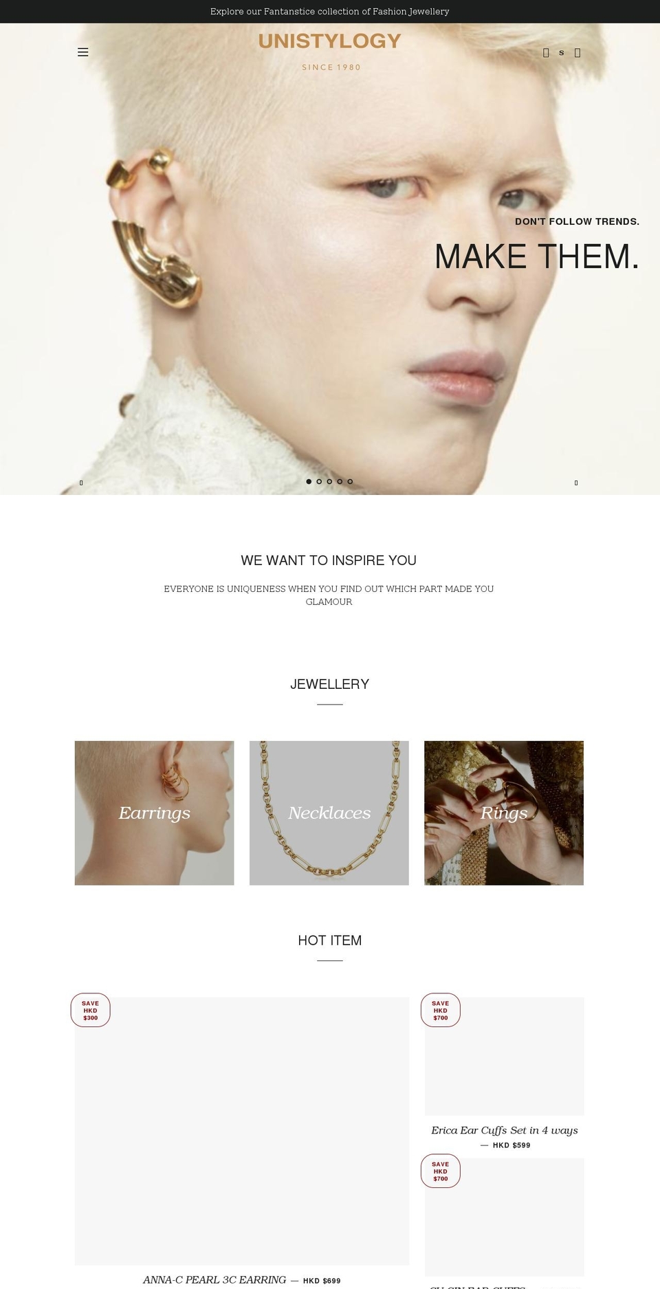 unistylogy.com shopify website screenshot