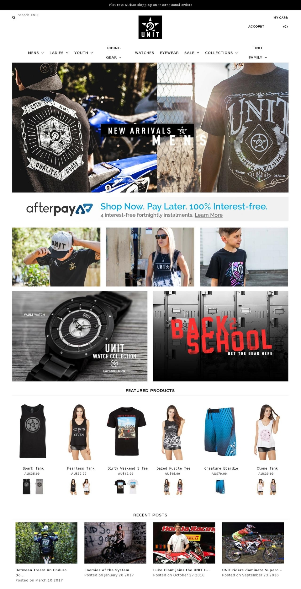 unit.com shopify website screenshot