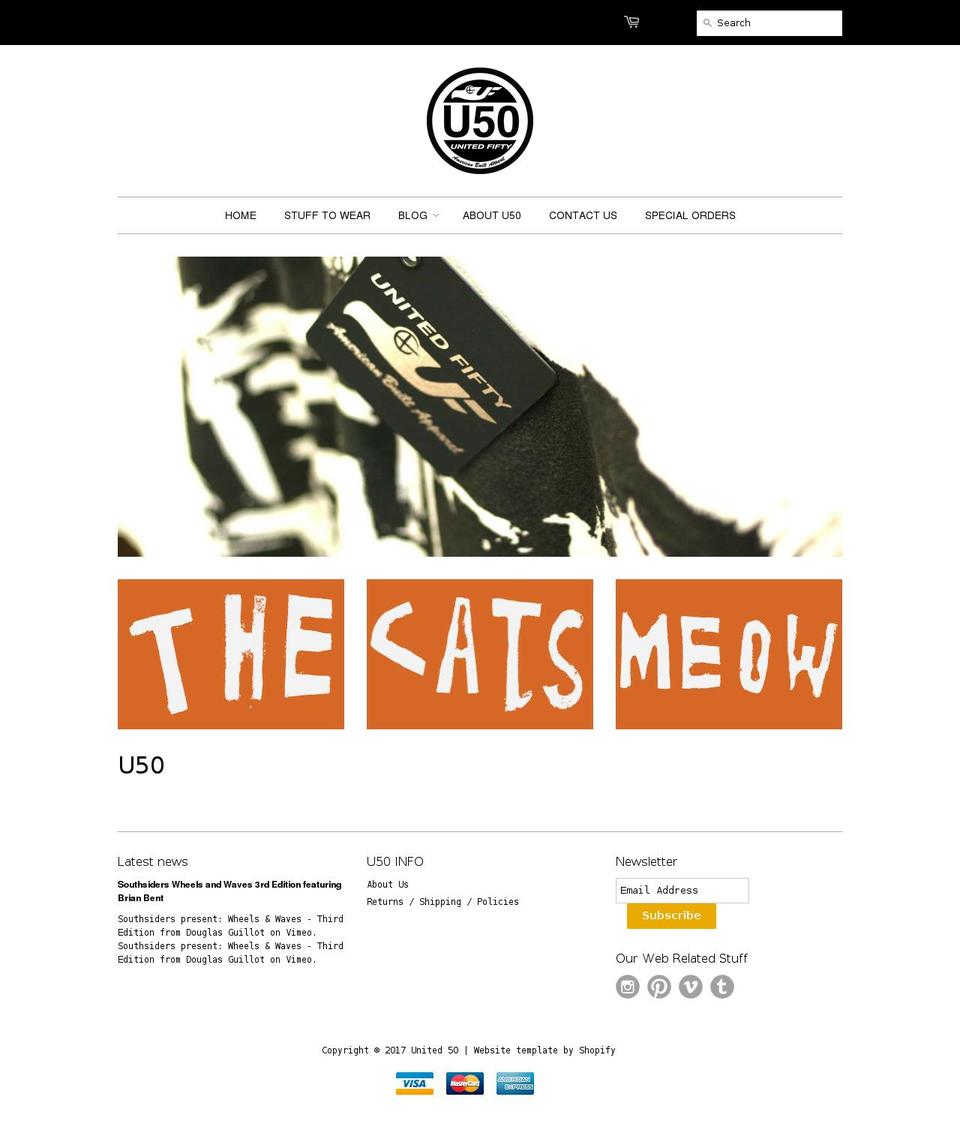 united-50.com shopify website screenshot