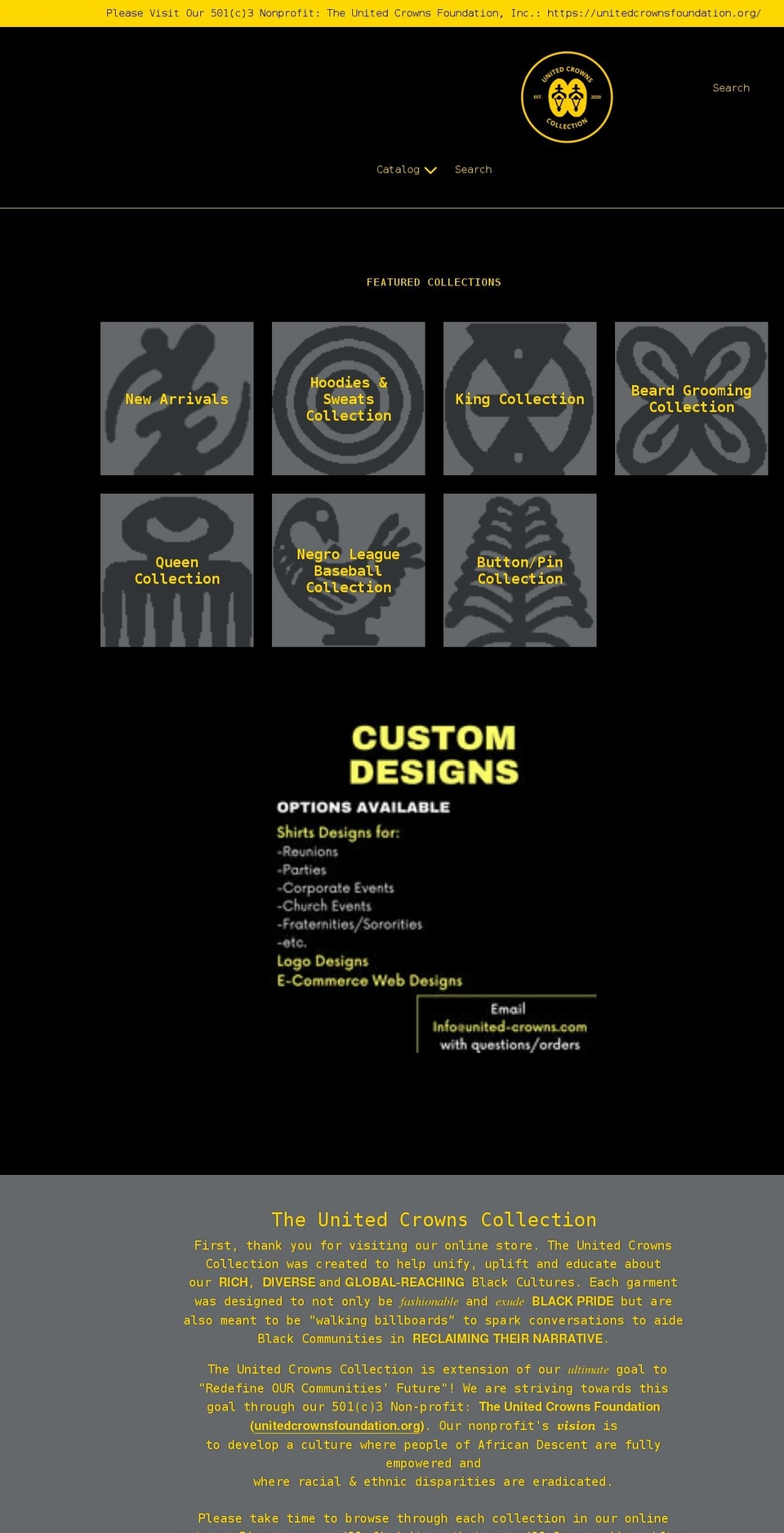 united-crowns.com shopify website screenshot