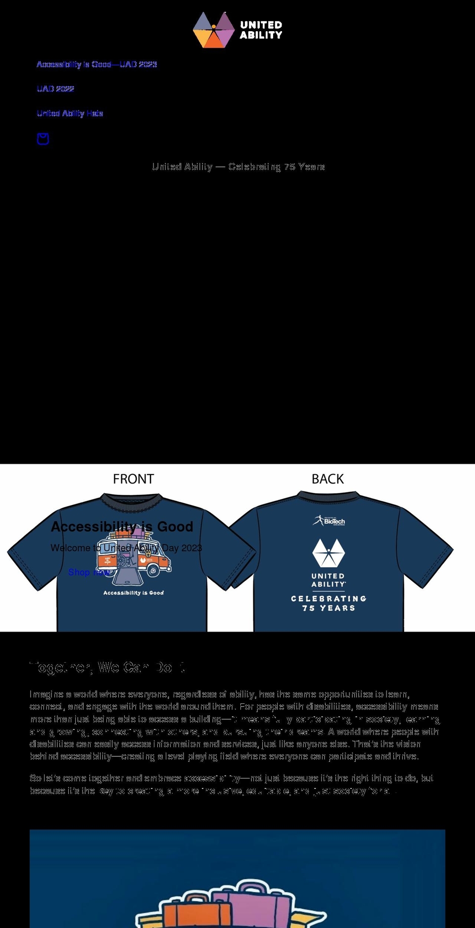 unitedabilityday.com shopify website screenshot