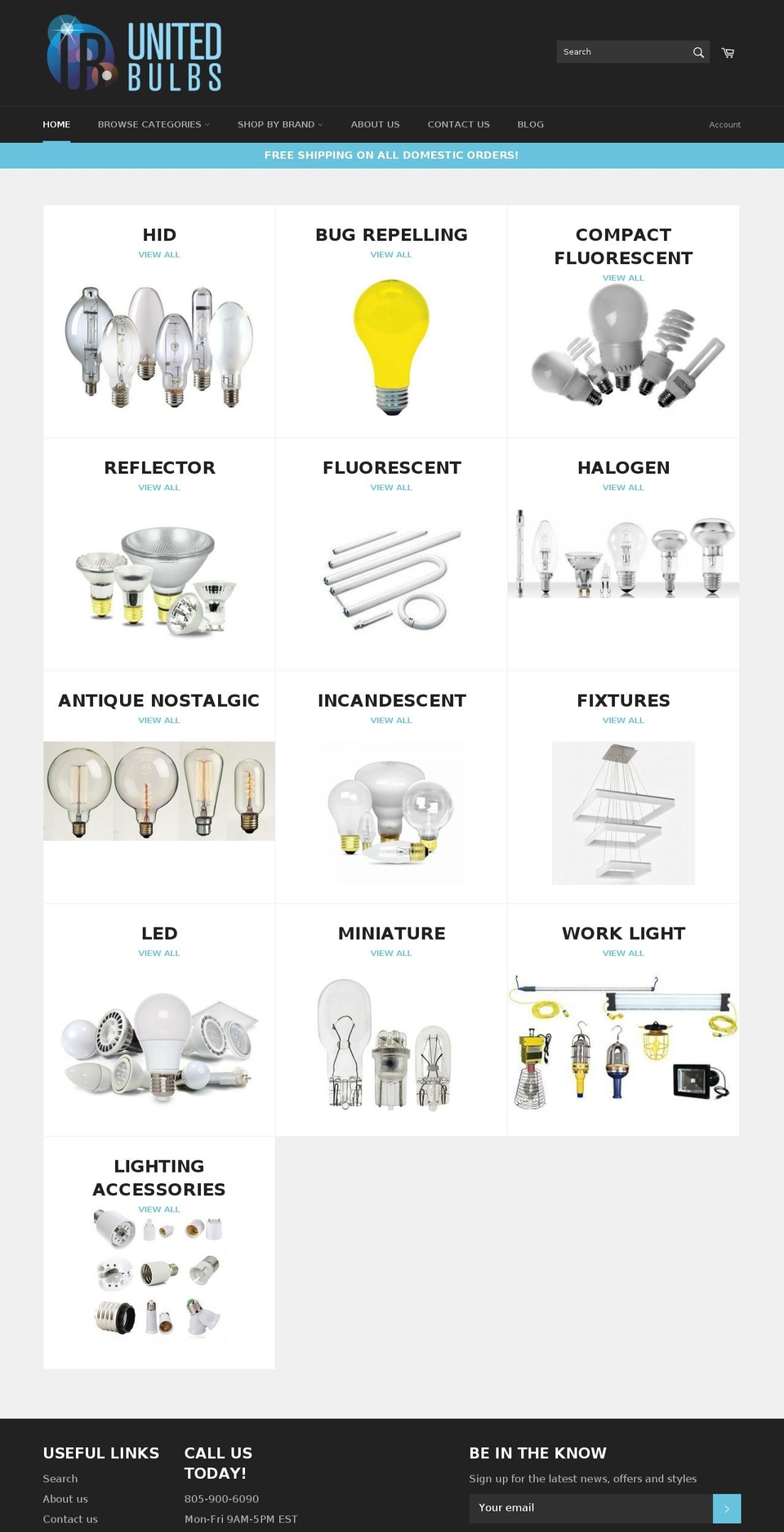 unitedbulbs.com shopify website screenshot