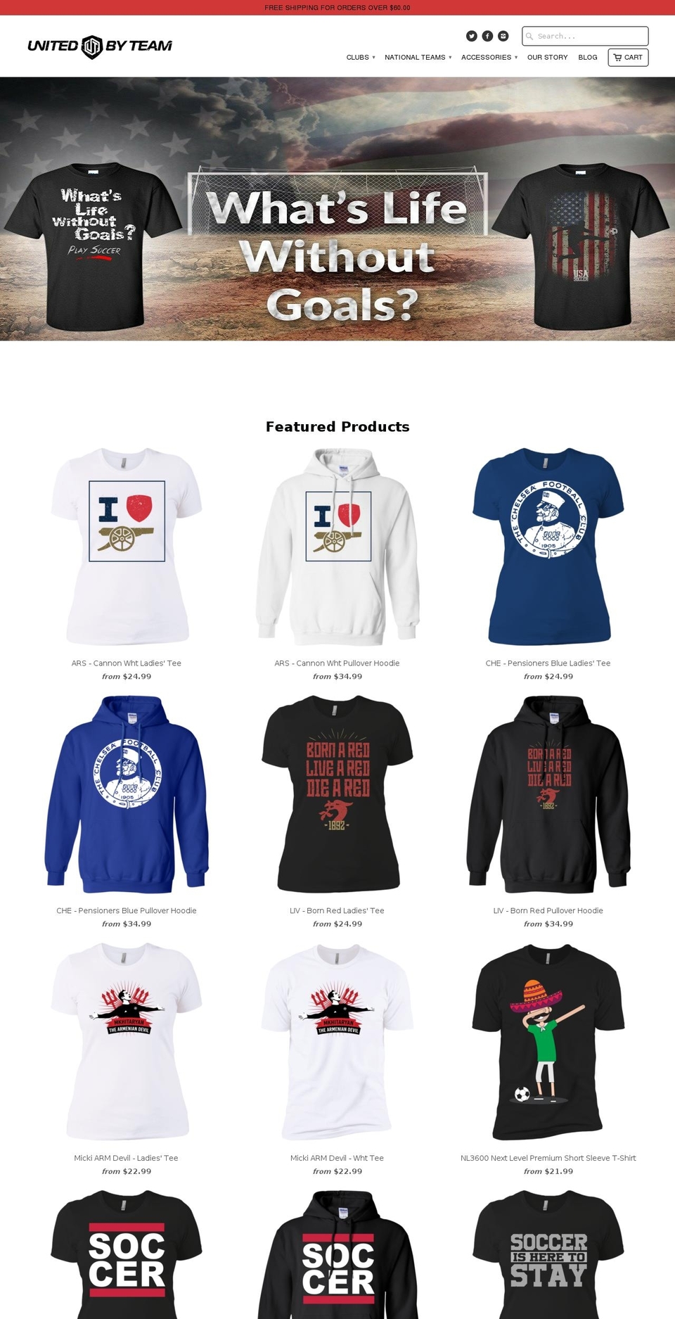unitedbyteam.com shopify website screenshot