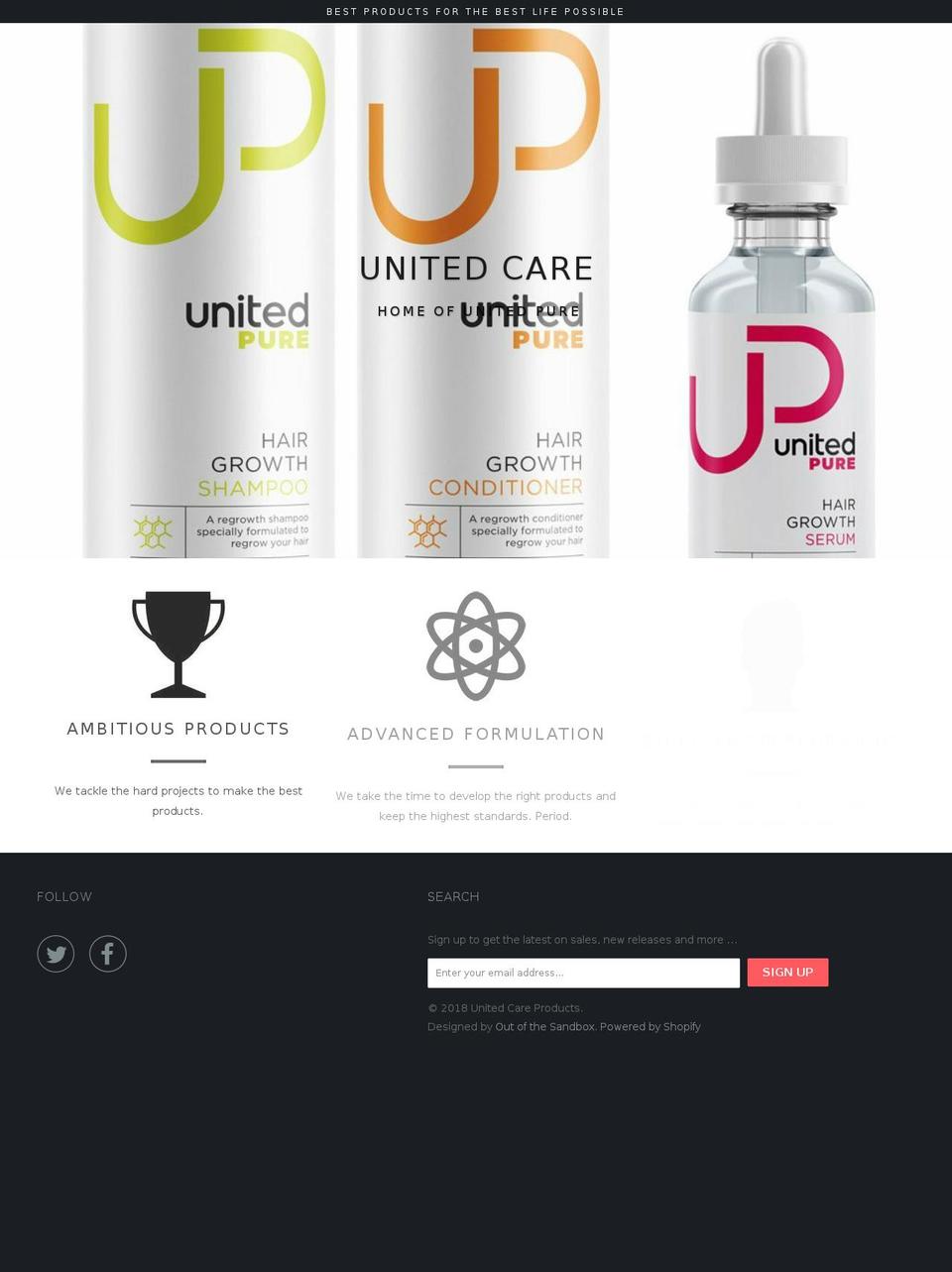 unitedcareproducts.com — Shopify storefront screenshot