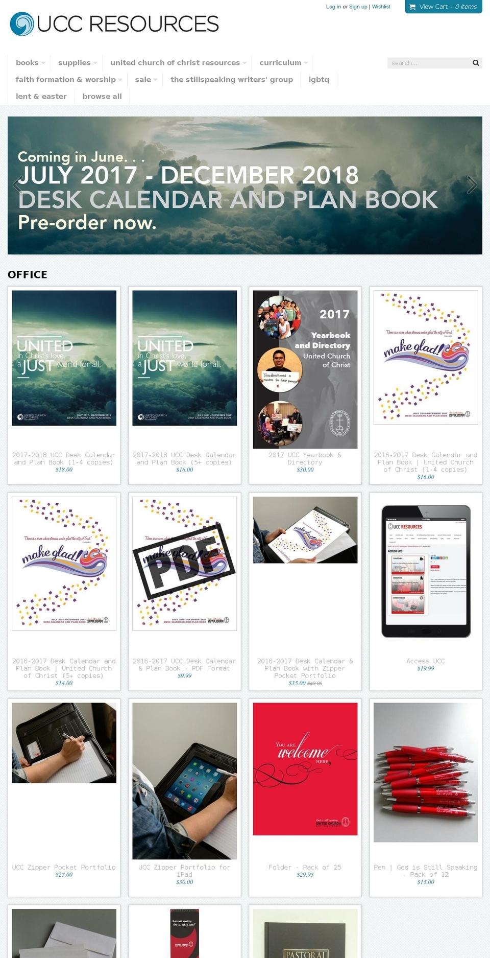 unitedchurchresources.net shopify website screenshot