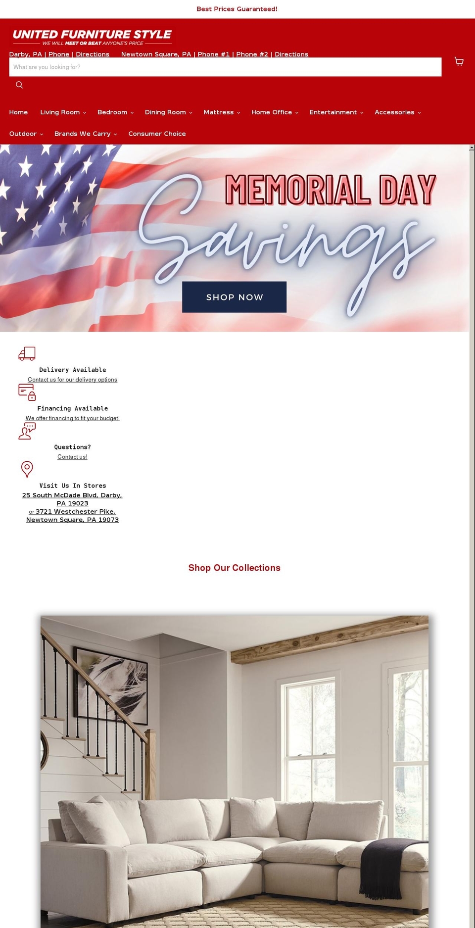 unitedfurniturestyle.com shopify website screenshot
