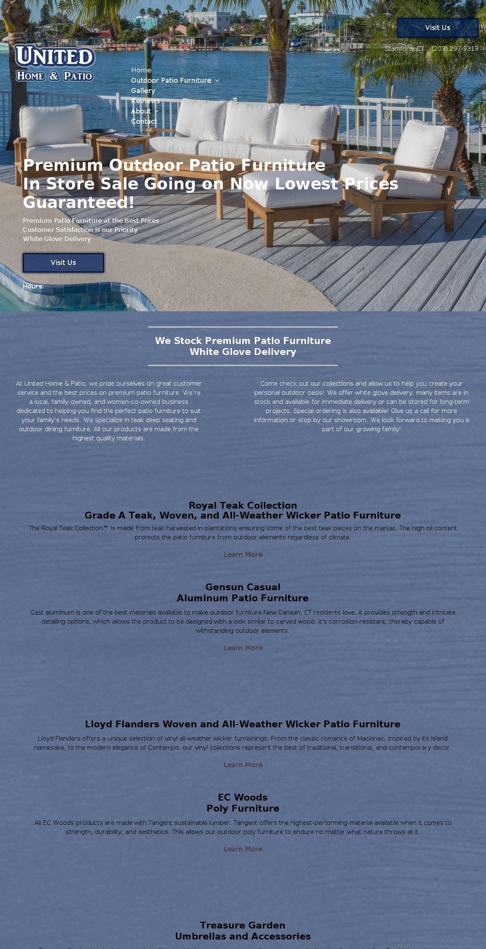 unitedhomeandpatio.com shopify website screenshot