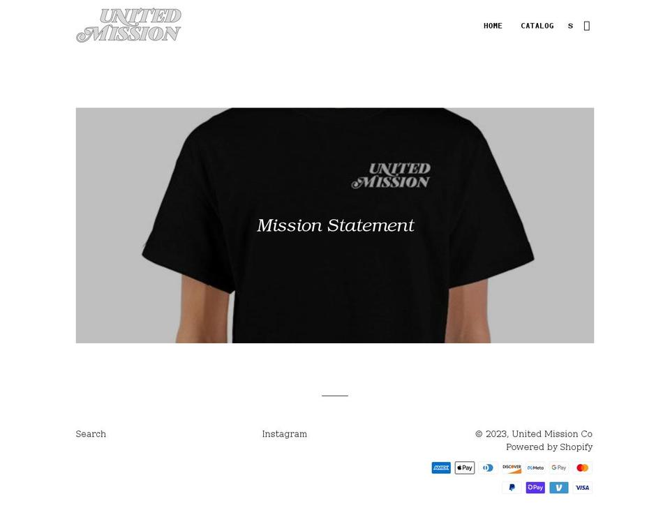 unitedmission.shop shopify website screenshot