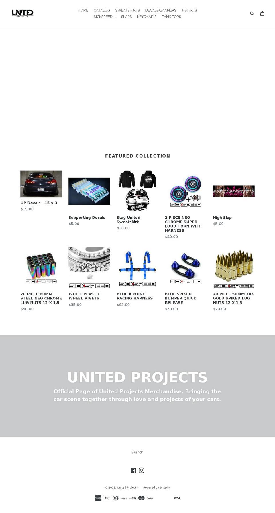 unitedprojects.us shopify website screenshot