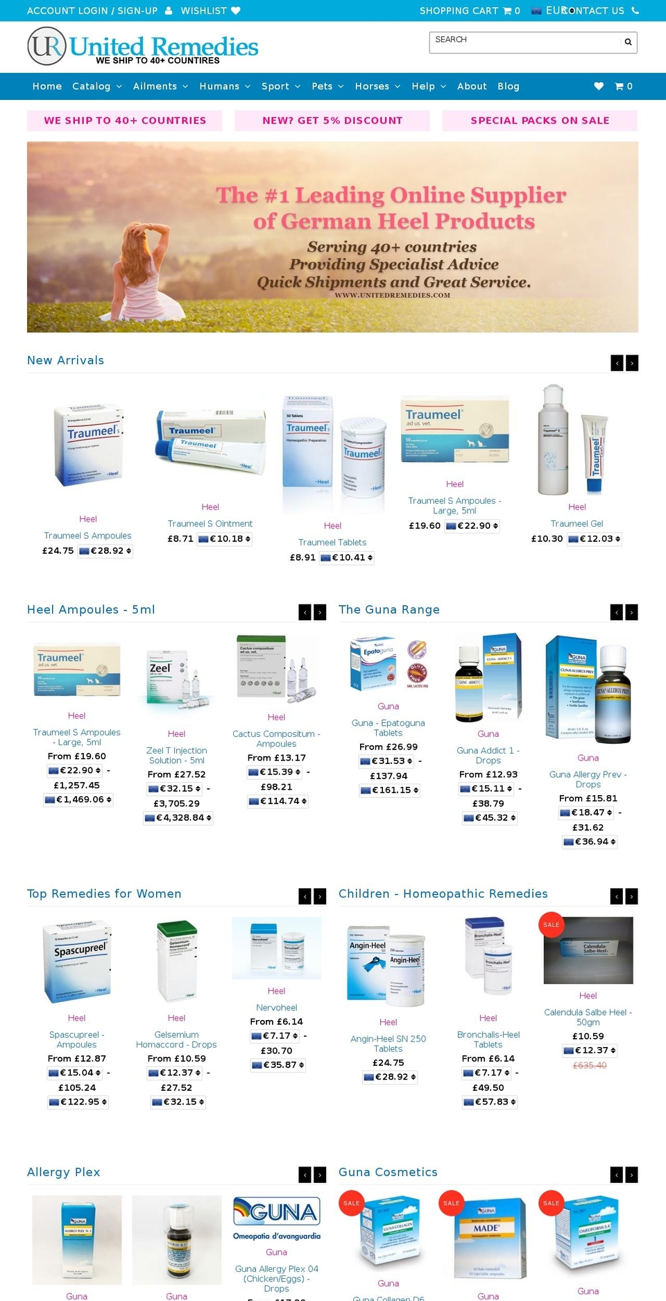 unitedremedies.com shopify website screenshot