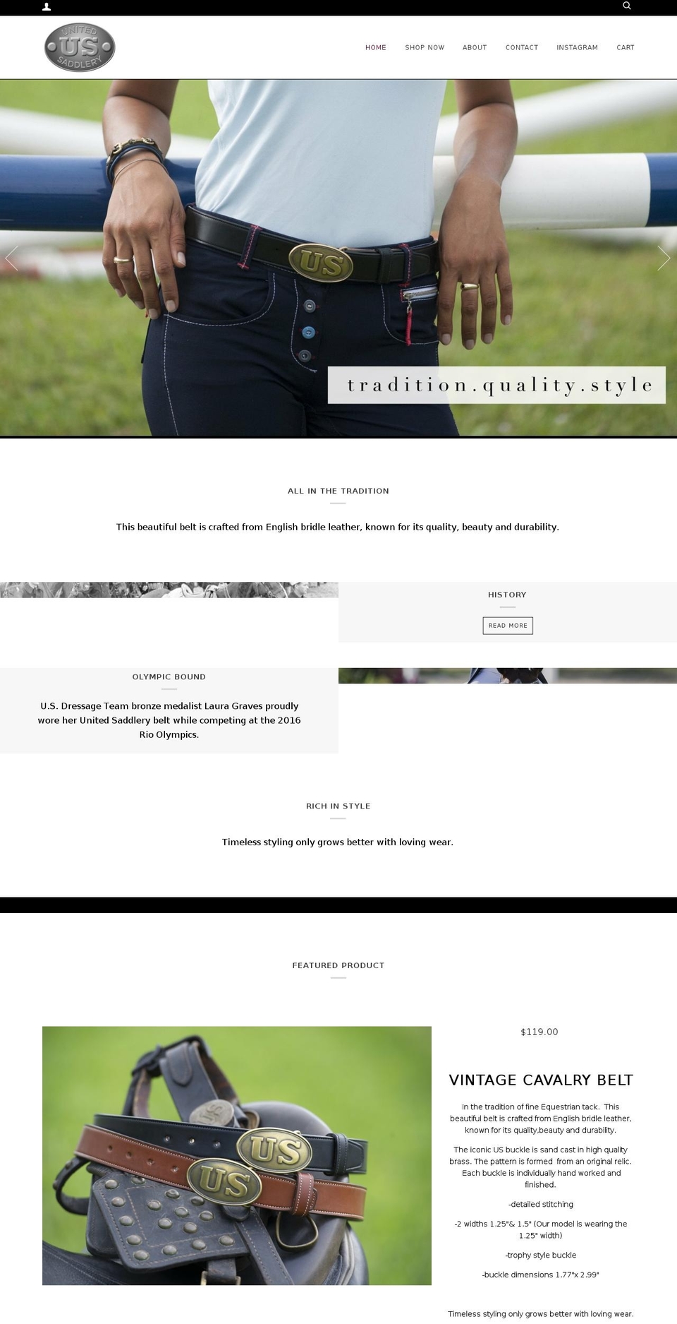 unitedsaddlery.com — Shopify storefront screenshot