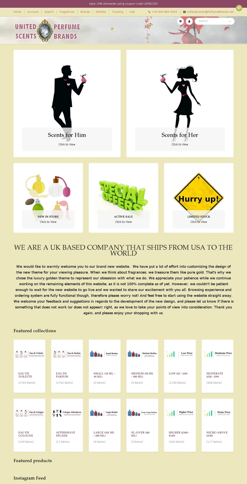 unitedscents.org shopify website screenshot