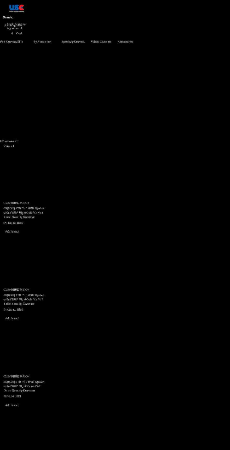 unitedsecuritycameras.com shopify website screenshot