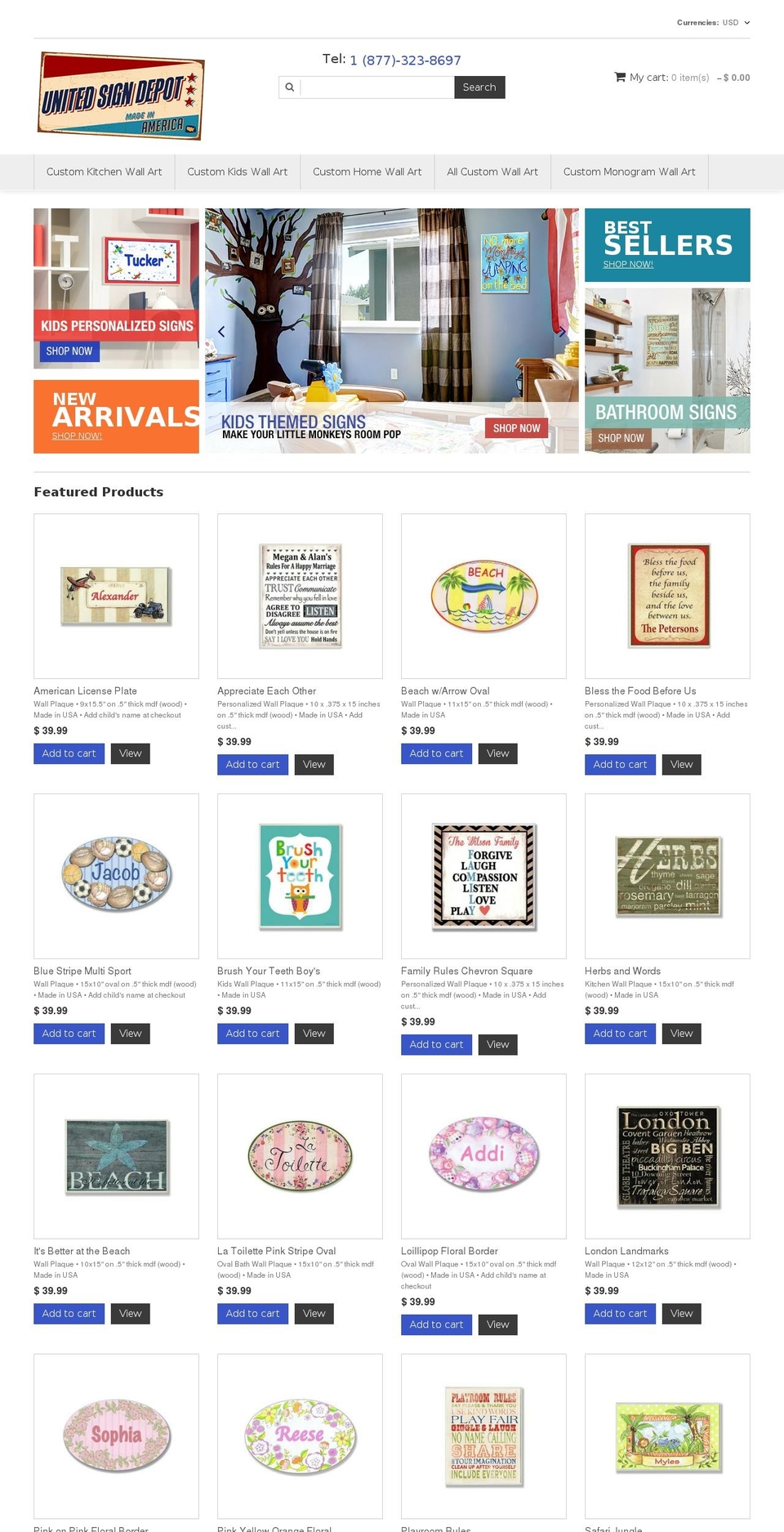 shopify036 Shopify theme site example unitedsigndepot.com