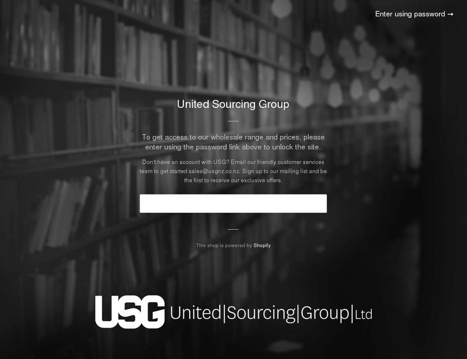 unitedsourcinggroup.co.nz shopify website screenshot