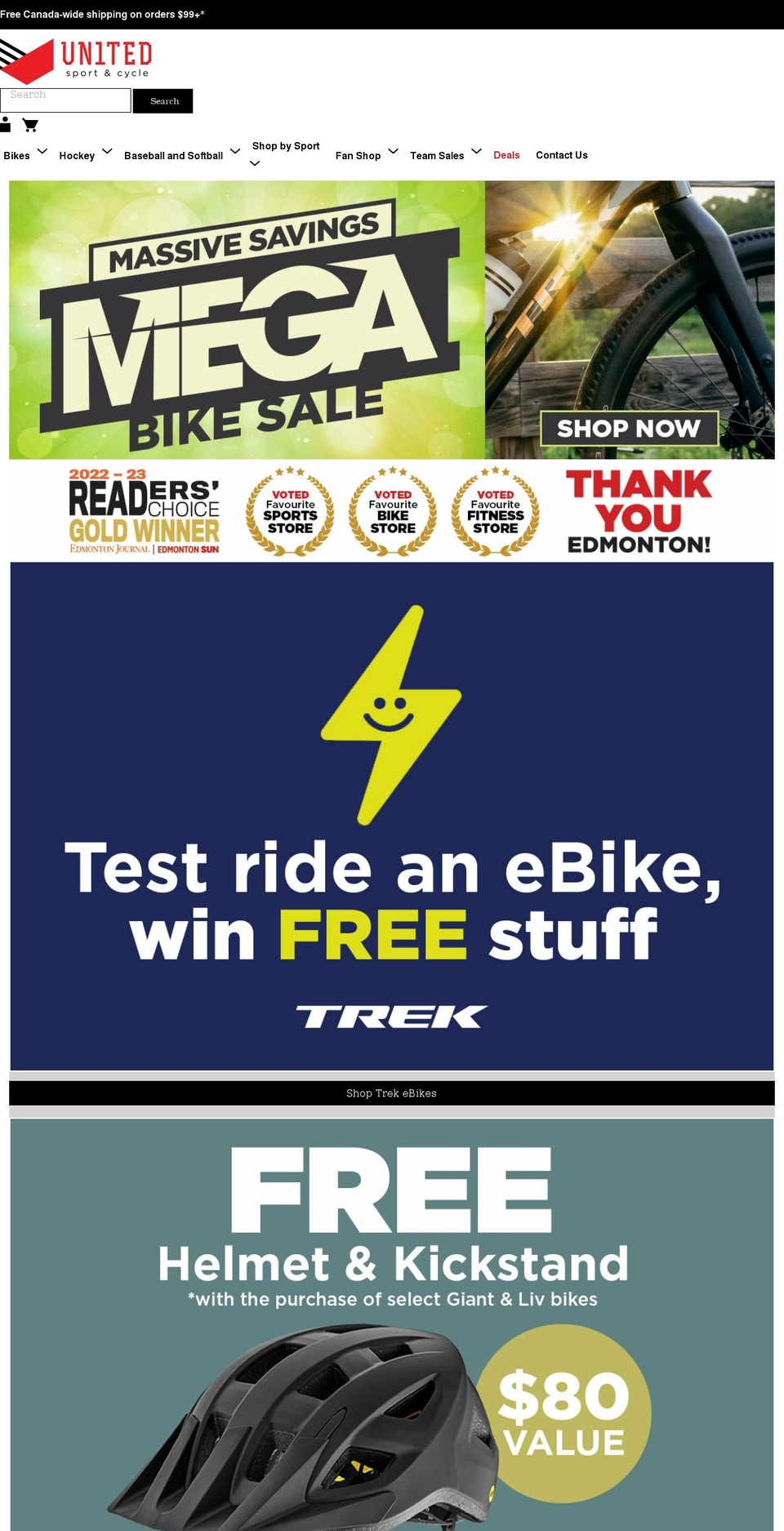 unitedsport.ca shopify website screenshot
