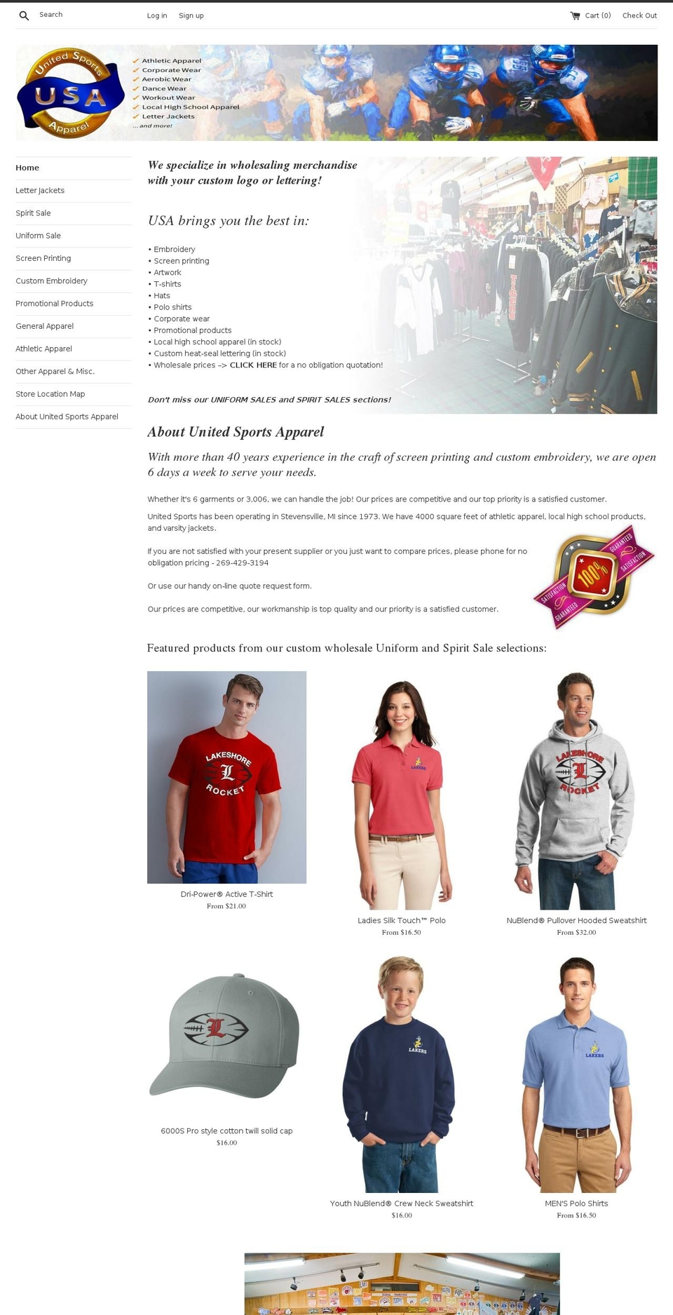 unitedsportsonline.com — Shopify storefront screenshot
