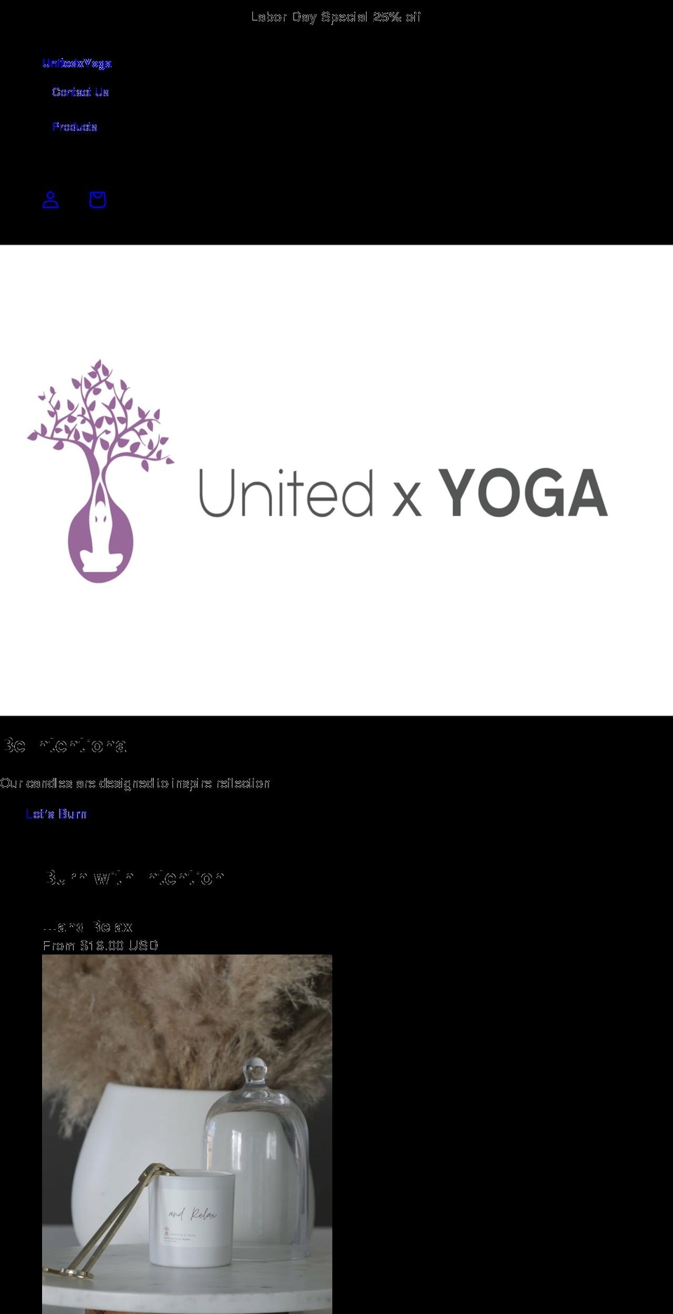 unitedxyoga.com shopify website screenshot
