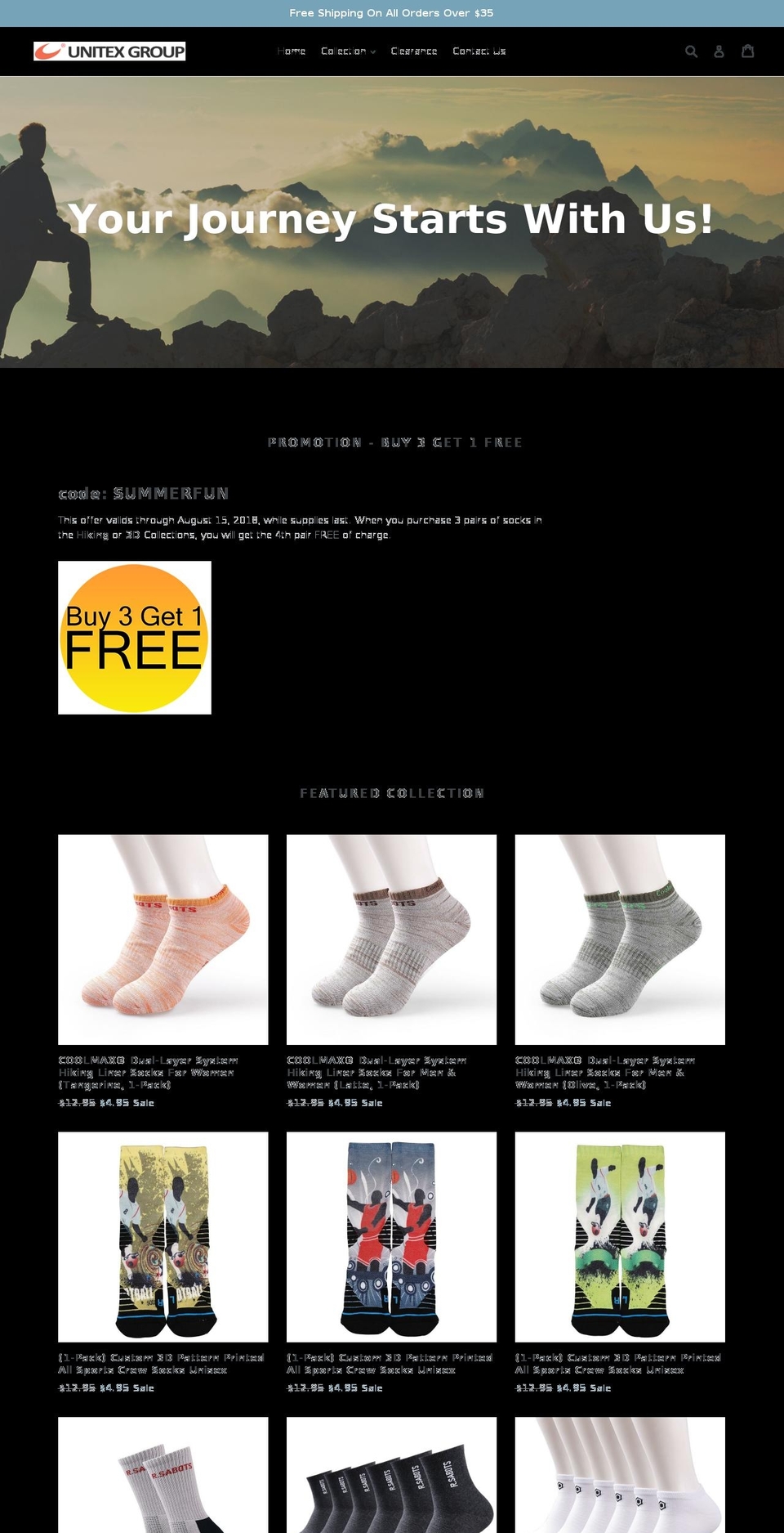 unitexgrp.com — Shopify storefront screenshot