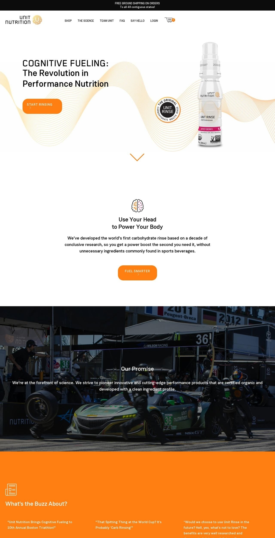 unitnutrition.com shopify website screenshot