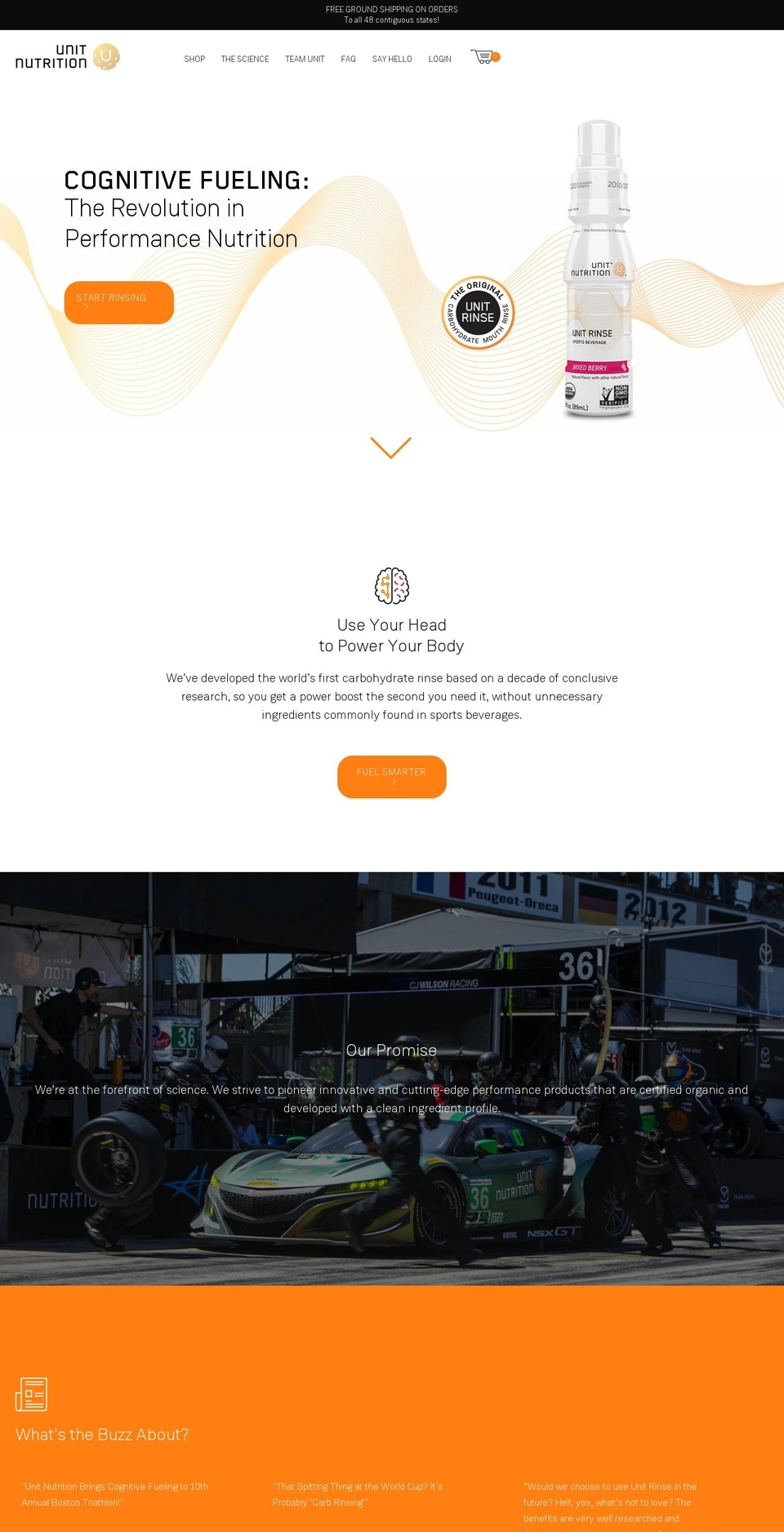 unitnutrition.net shopify website screenshot
