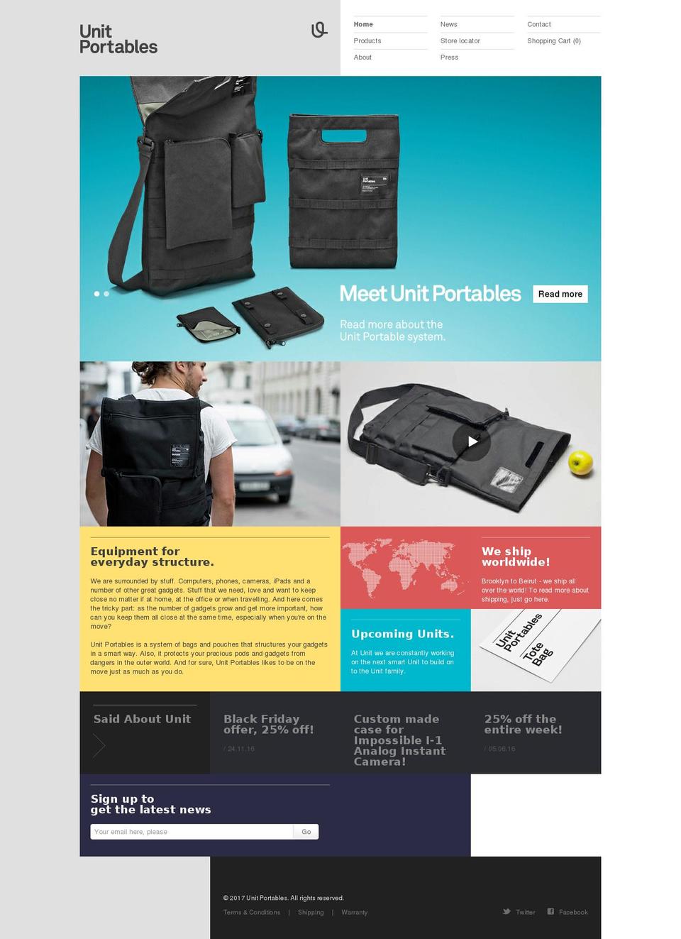 unitportables.at shopify website screenshot