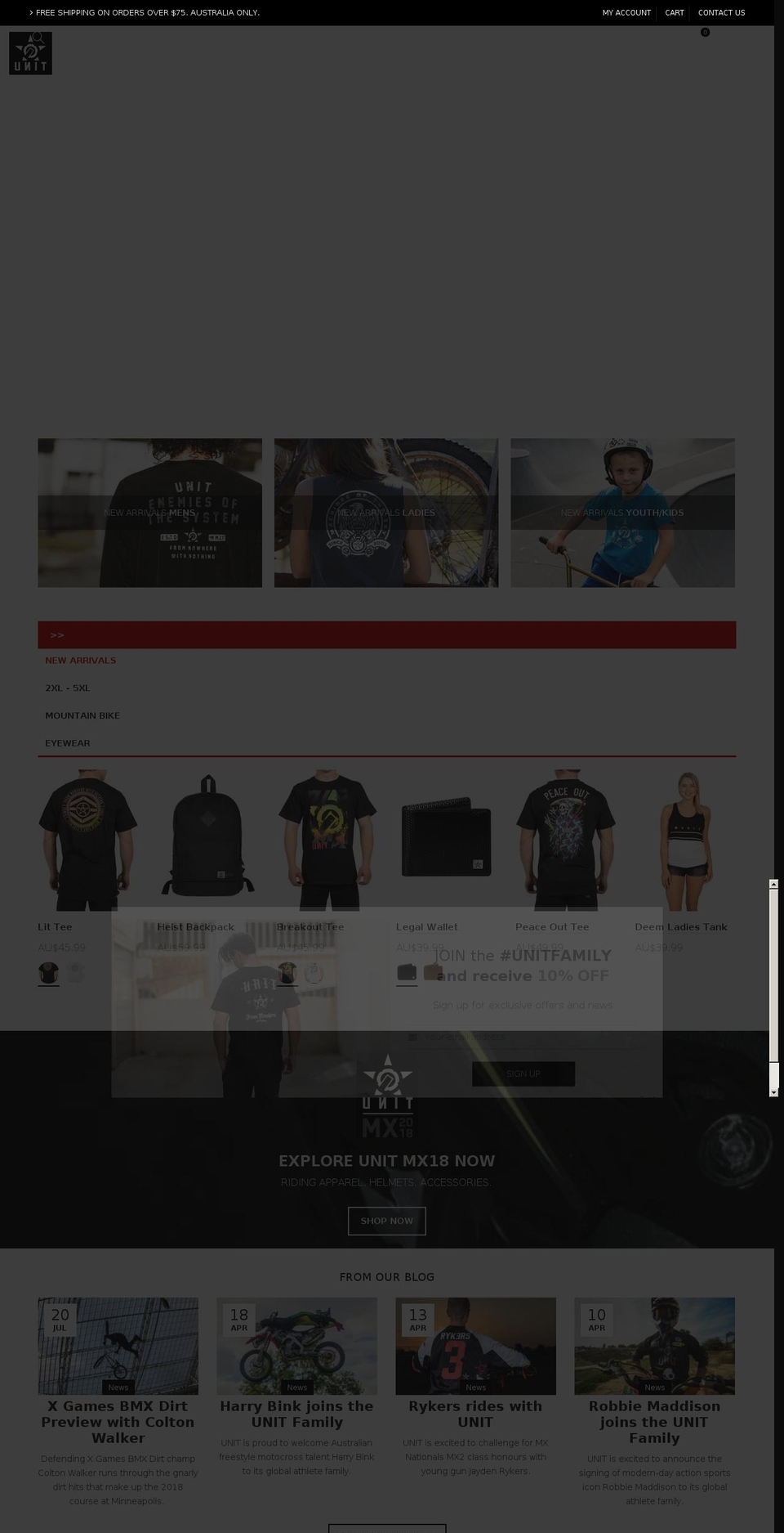 unit-1-5-3 Shopify theme site example unitriders.com