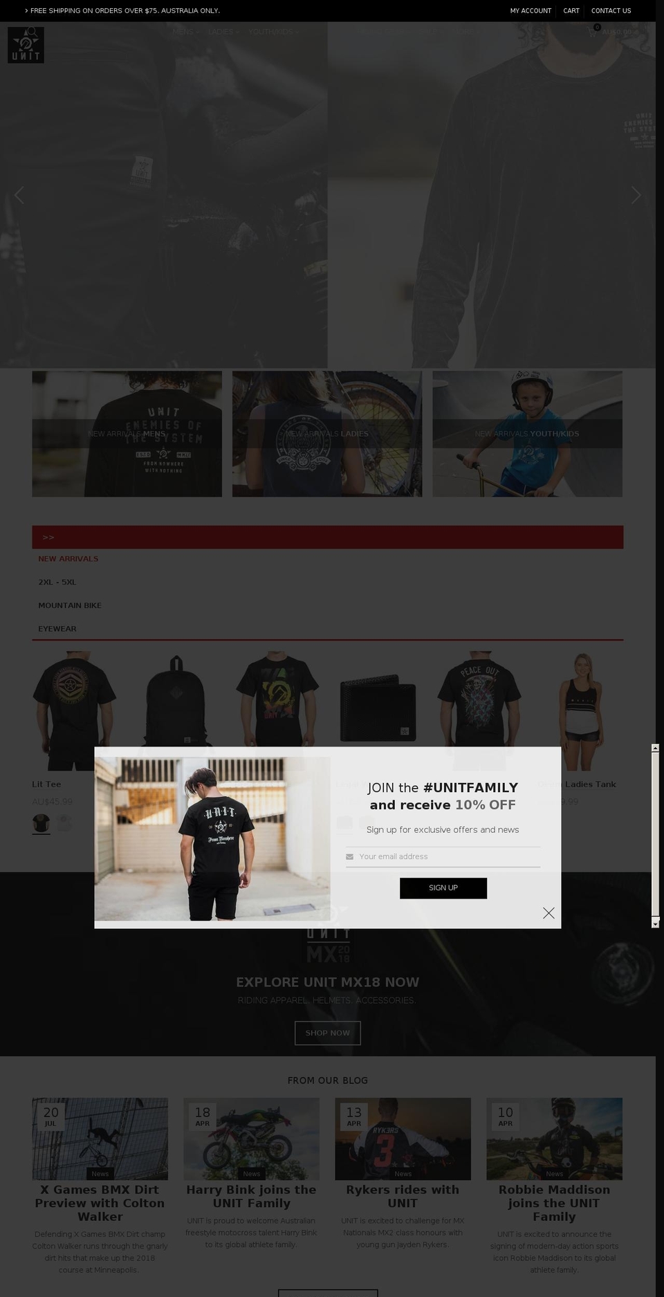 unit-1-5-3 Shopify theme site example unitstreetwear.com