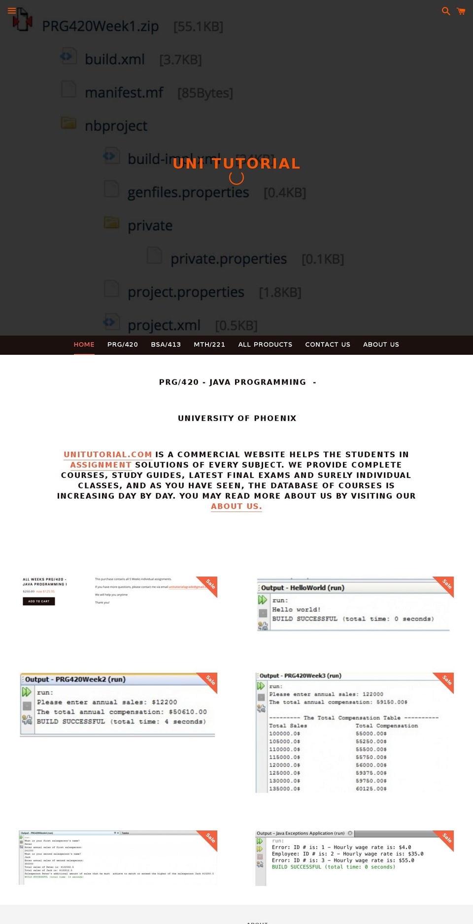 unitutorial.com — Shopify storefront screenshot