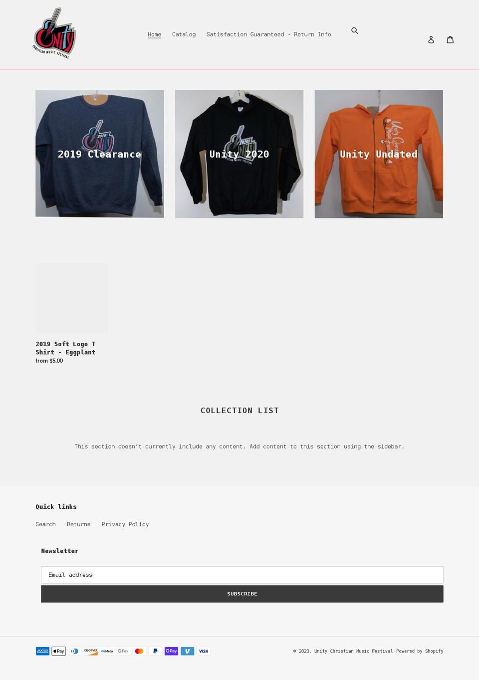 unity-christian-music-festival.myshopify.com shopify website screenshot