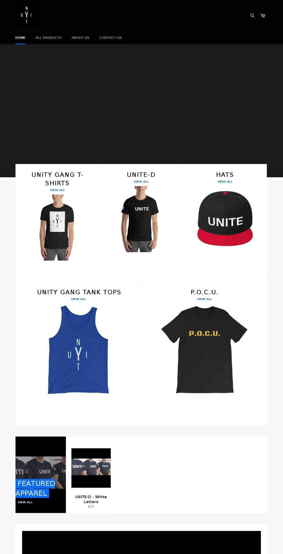 unitygang.com — Shopify storefront screenshot