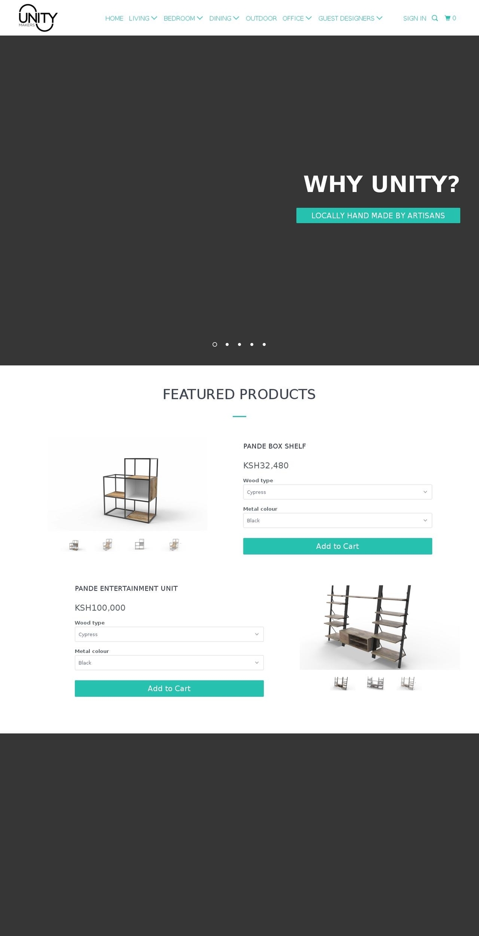 unitymakers.com — Shopify storefront screenshot