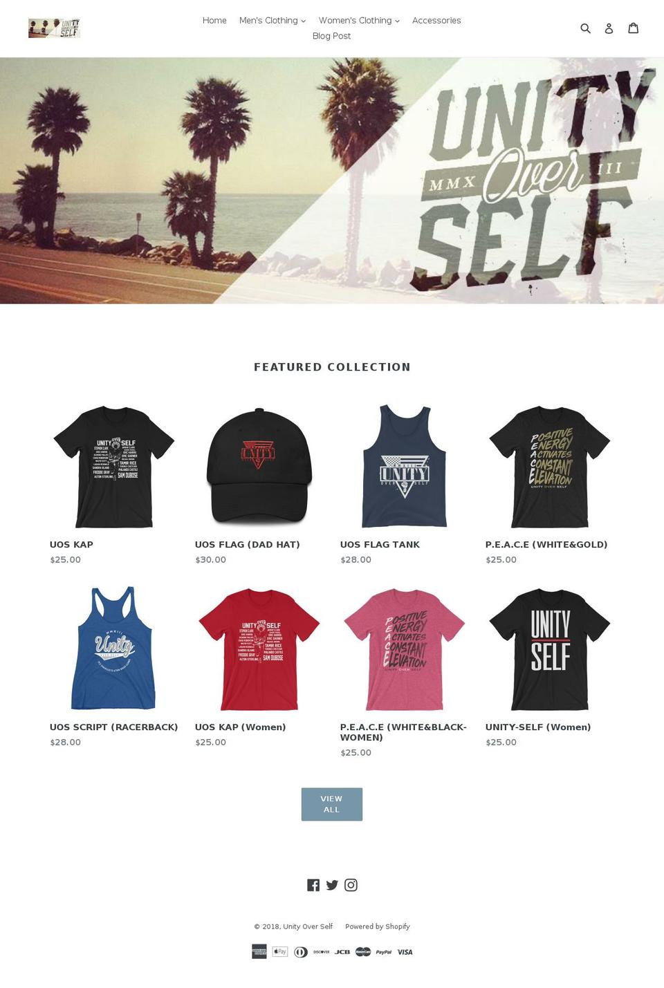 unityoverself.com — Shopify storefront screenshot