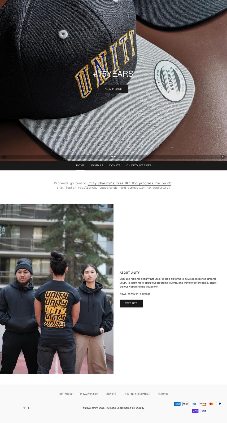 unityshop.ca shopify website screenshot