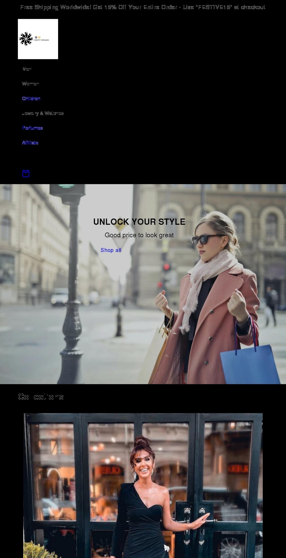 unitywears.com shopify website screenshot