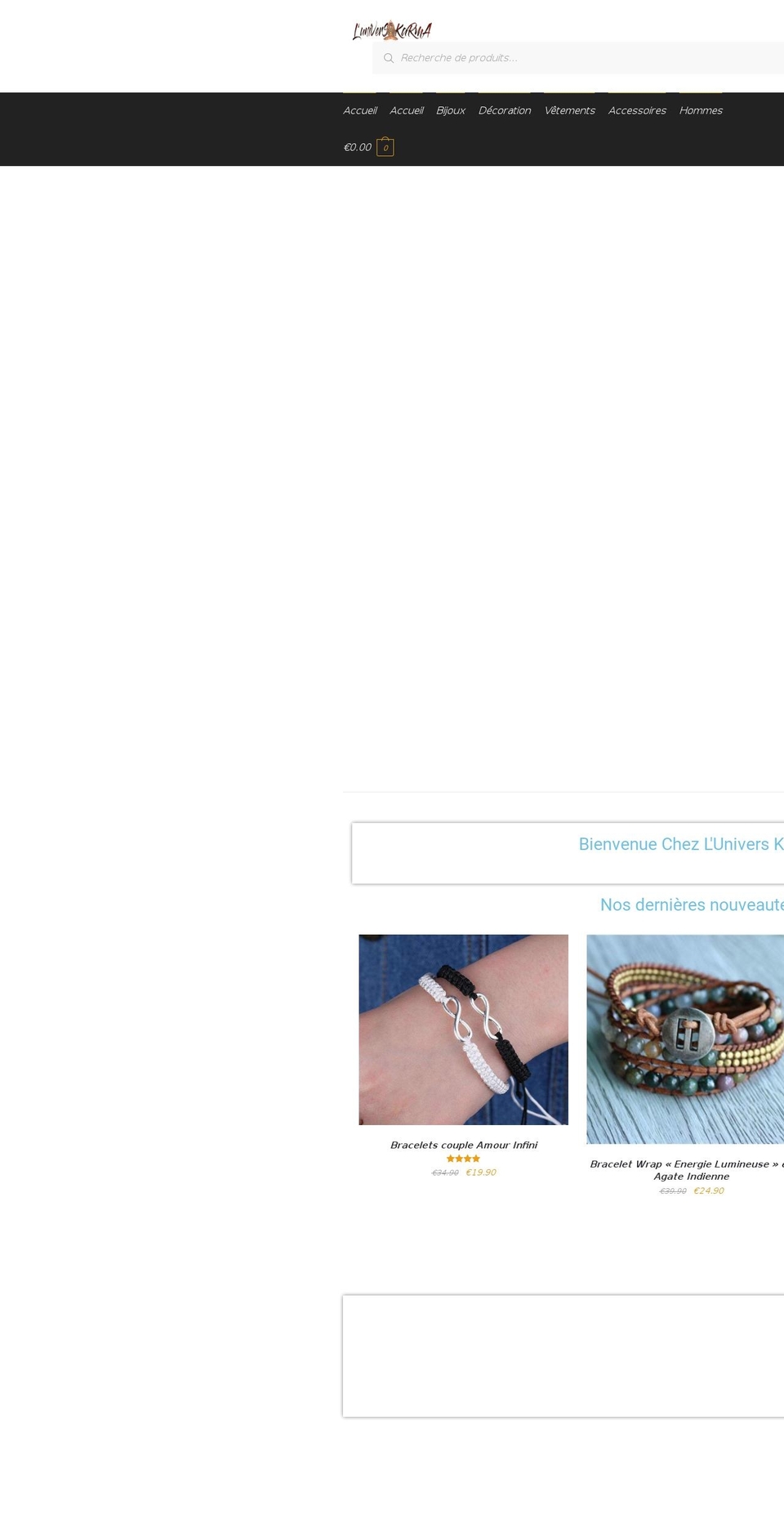 univers-karma.com — Shopify storefront screenshot