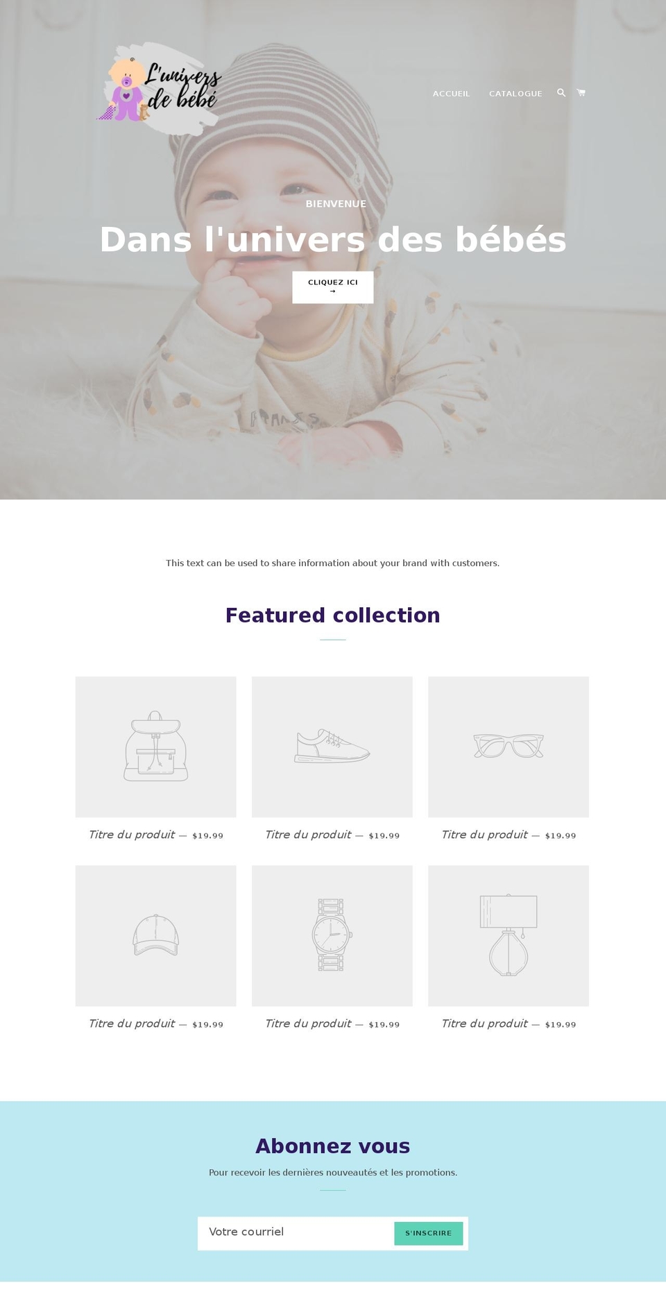 univers2bebe.com — Shopify storefront screenshot