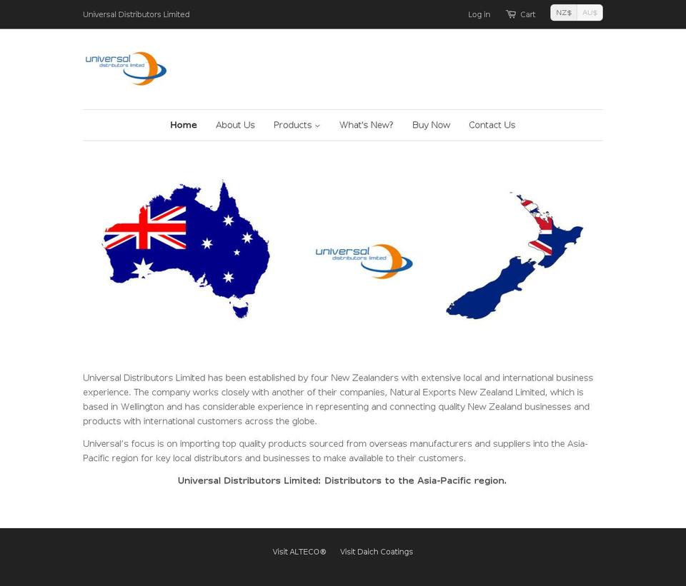 universaldistributorsltd.com shopify website screenshot