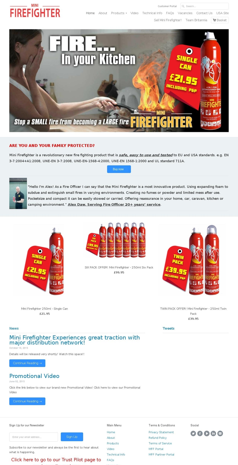 universalfirefighter.com shopify website screenshot