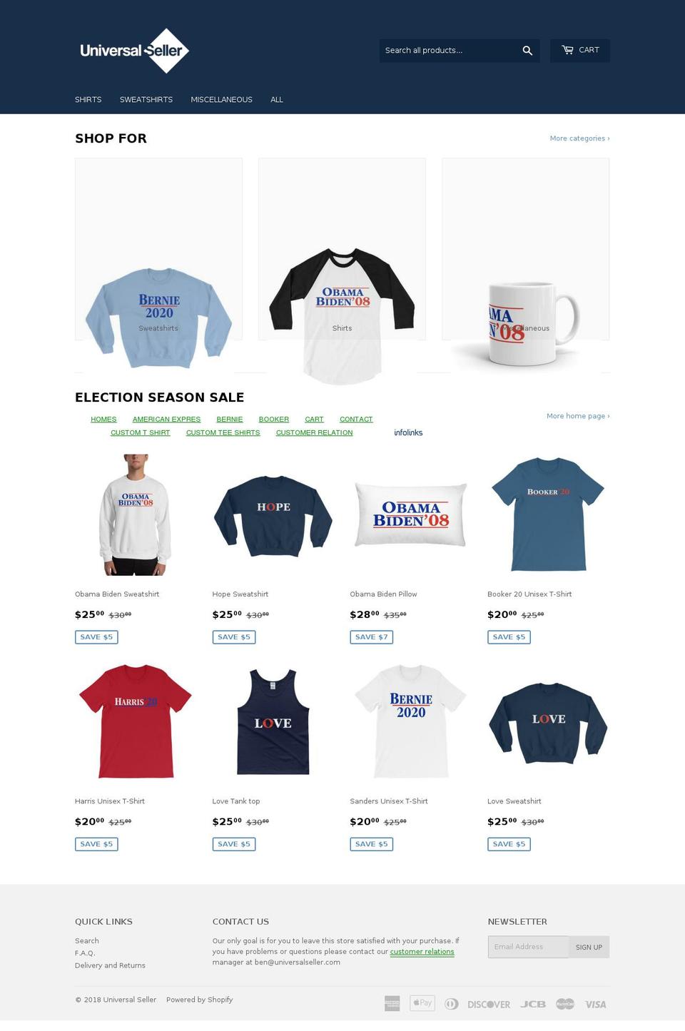 universalseller.com — Shopify storefront screenshot