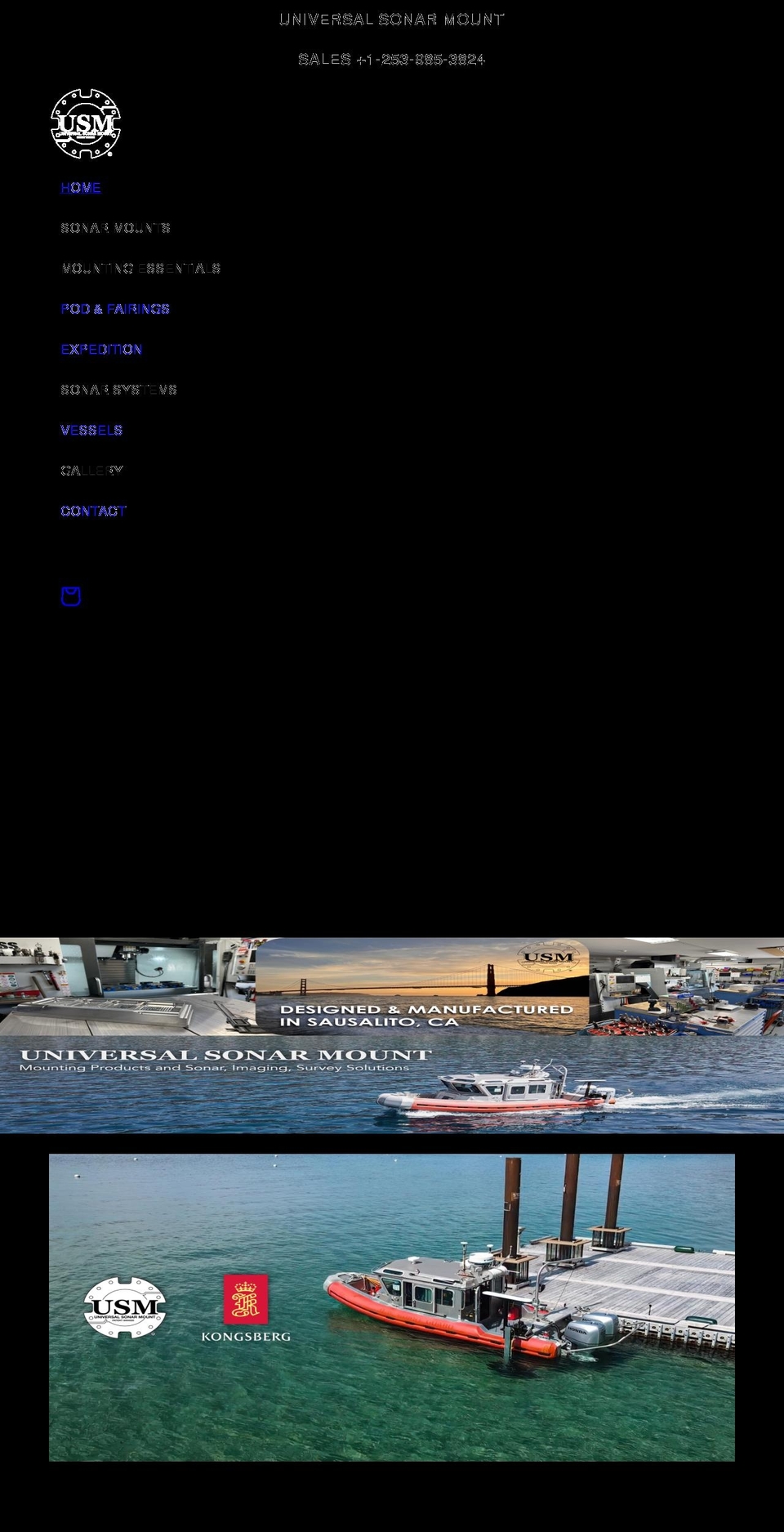 universalsonarmount.com shopify website screenshot