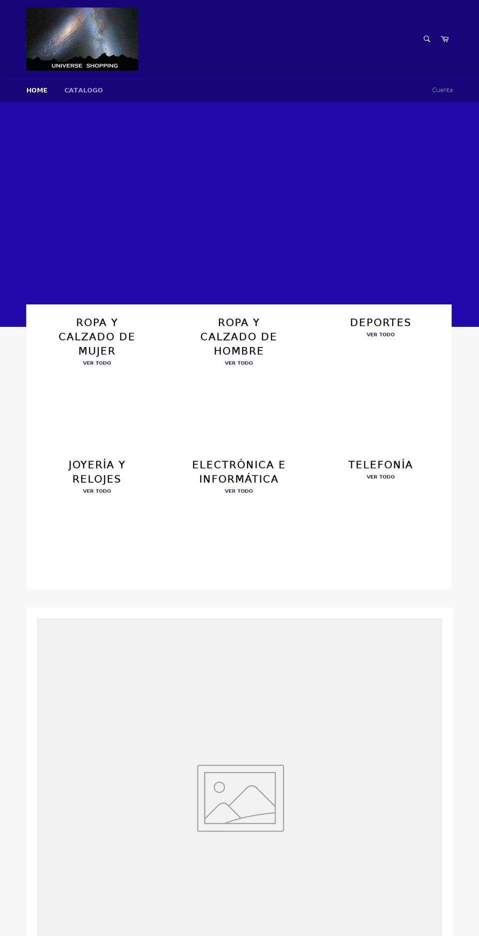 universeshopping.org shopify website screenshot