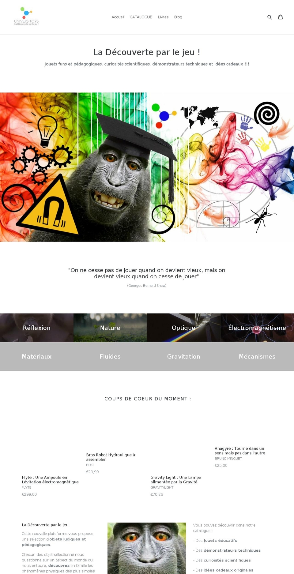 universitoys.com shopify website screenshot