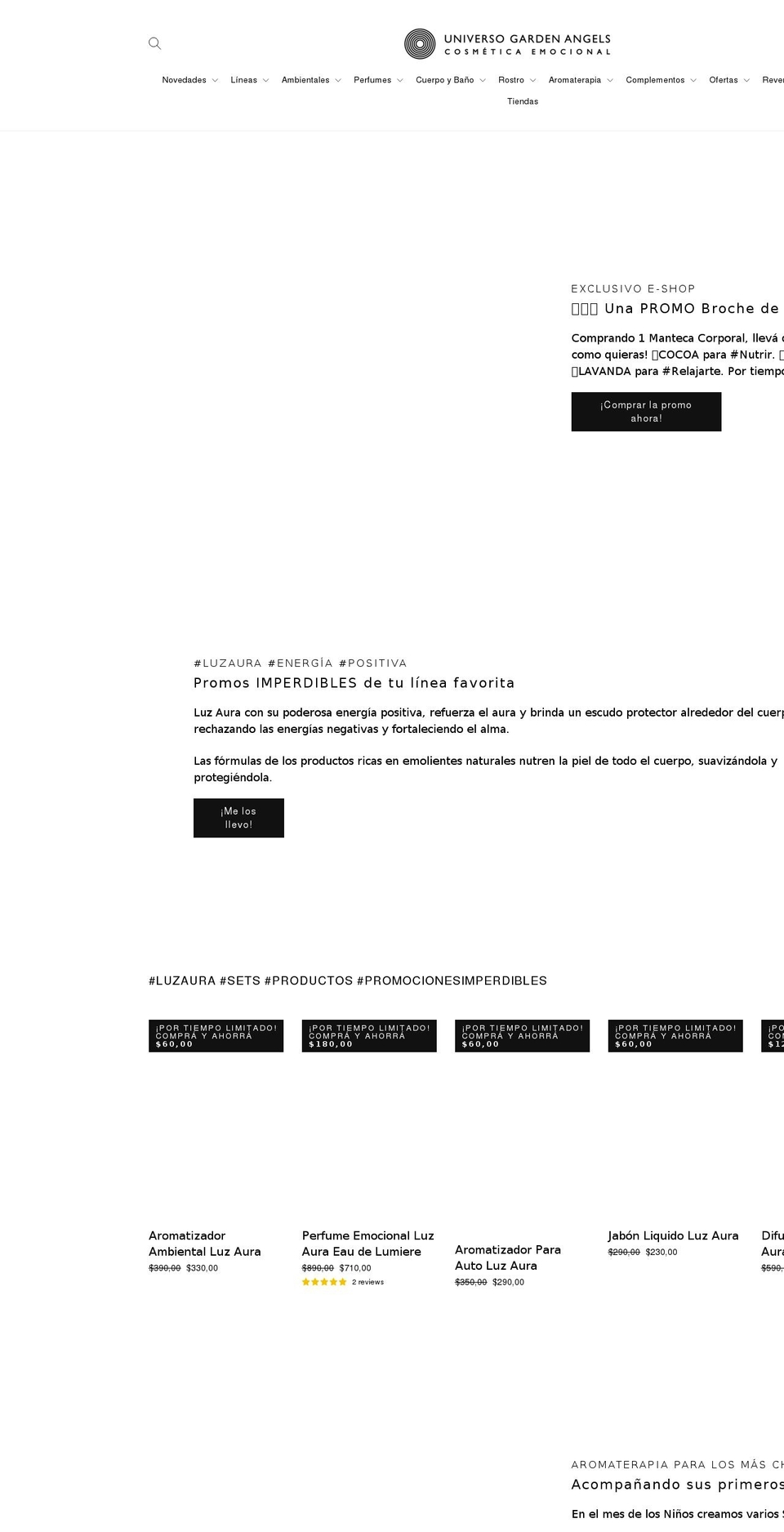 universogardenangels.com — Shopify storefront screenshot