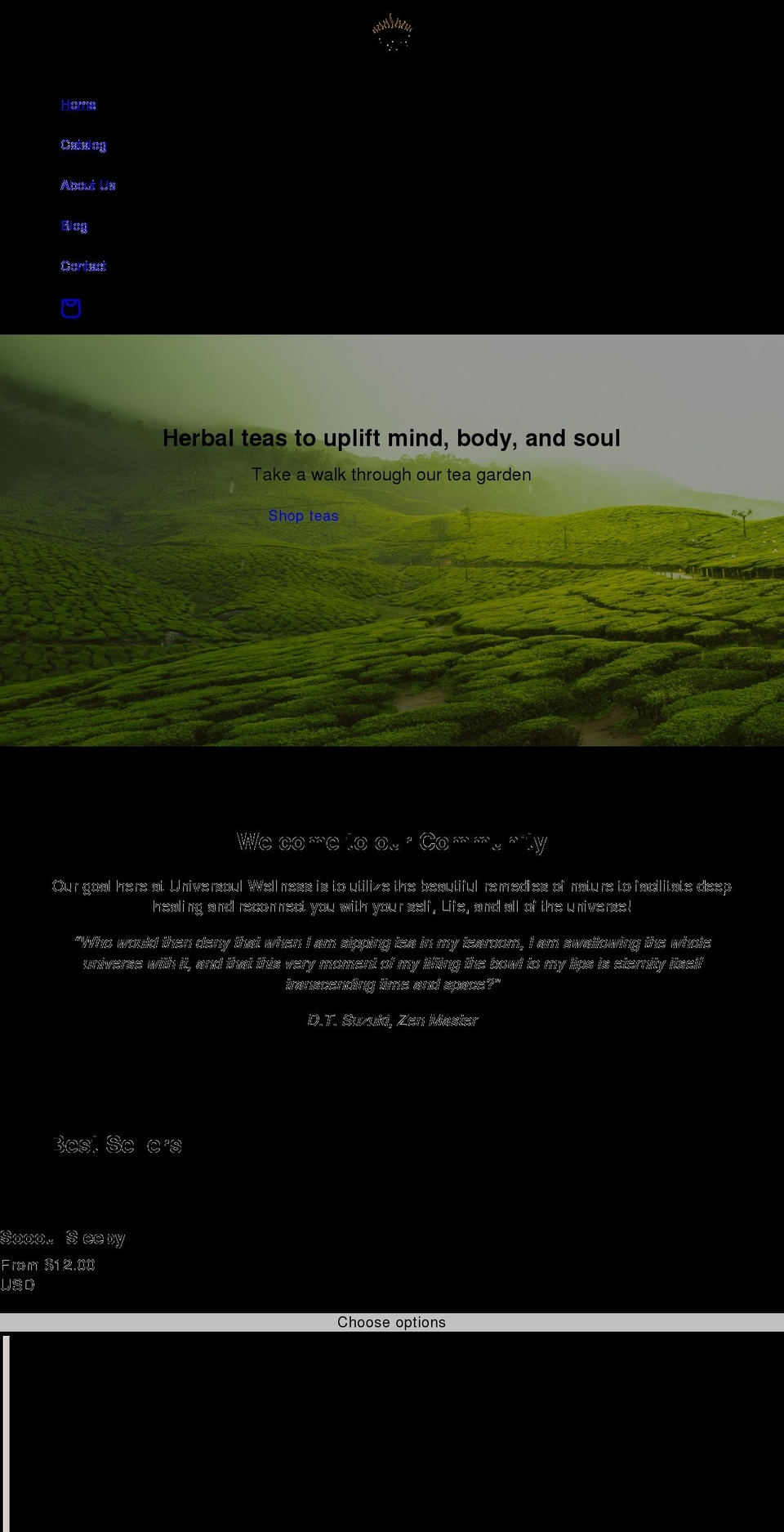 universoulwell.com shopify website screenshot