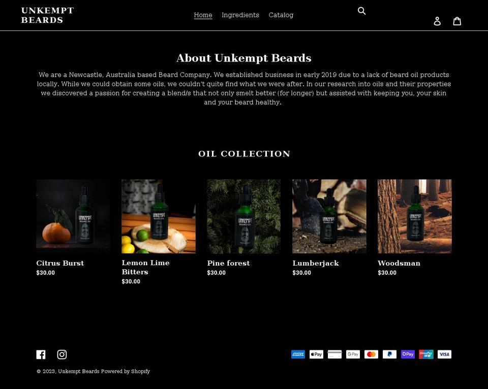unkempt.com.au shopify website screenshot