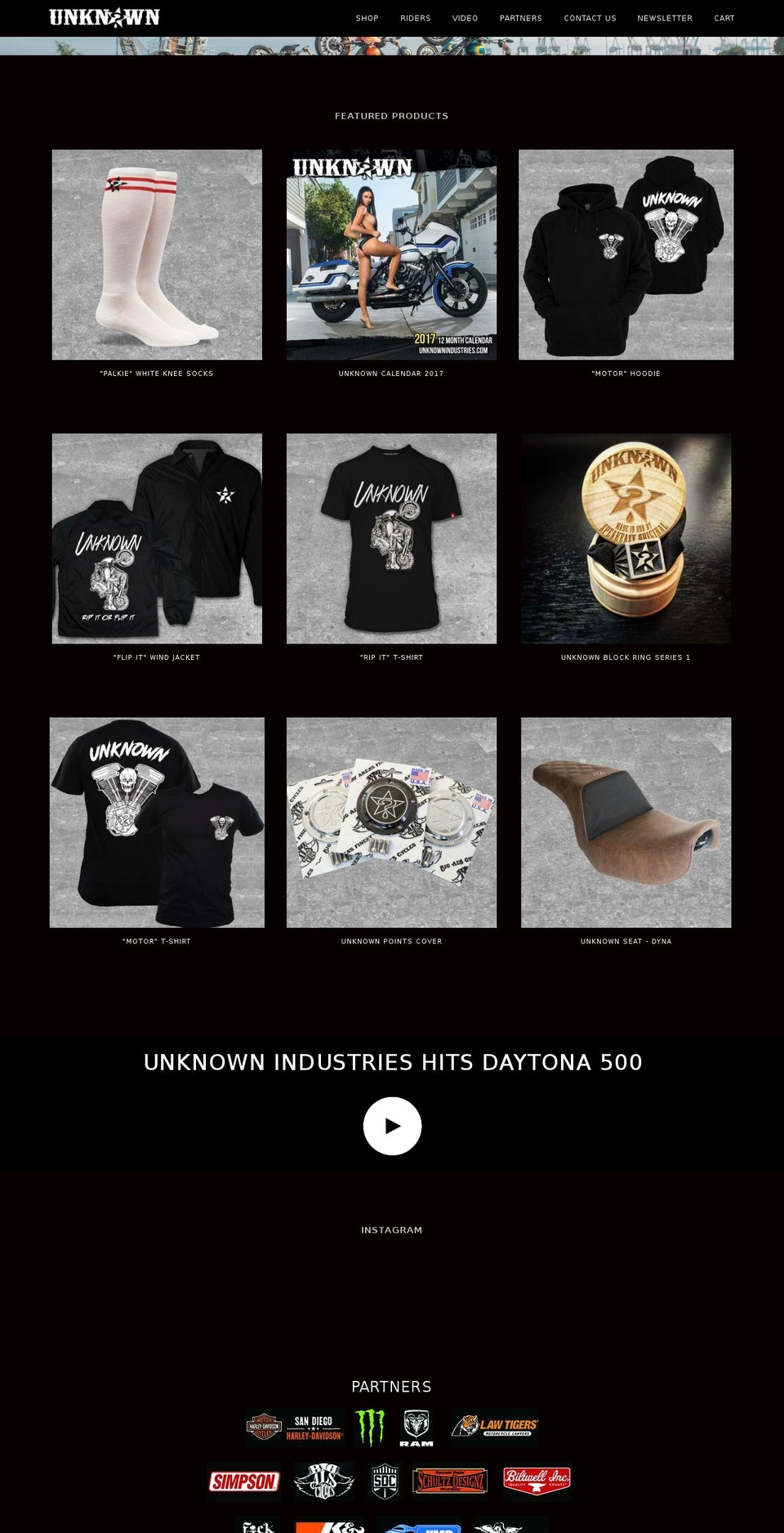 unknownindustries.com shopify website screenshot